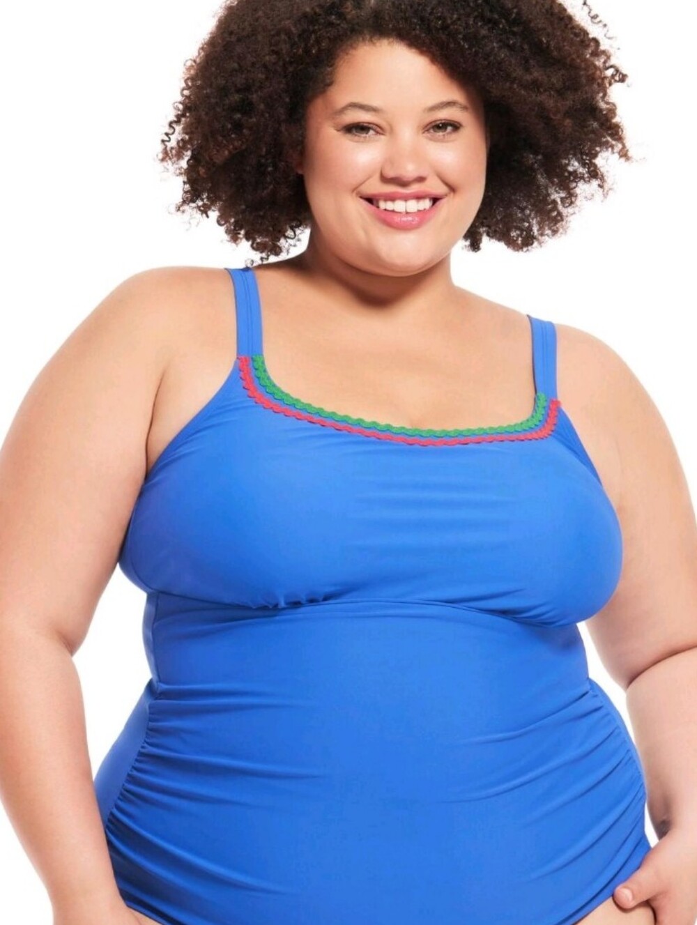 Krista Shape Solution Plus 1X Blue D-Cup Bust Support Tankini – NWT